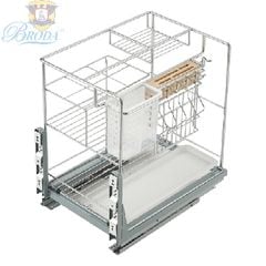 Kệ gia vị, dao thớt BRODA inox mờ 304 cao cấp