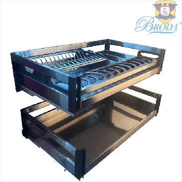 Giá Để Bát Đĩa inox Hộp Vách Kính