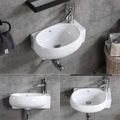 CHẬU LAVABO GÓC TREO TƯỜNG KHÔNG  GIAN NHỎ FAHKLER 8304