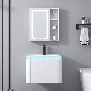 Bộ Tủ Lavabo Phòng Tắm Cao Cấp 60x47cm Gương Đèn Led