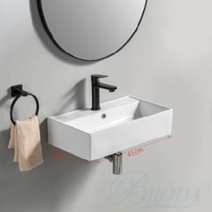 Chậu rửa lavabo treo tường  41x41cm