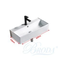 Chậu rửa lavabo treo tường  60x42cm