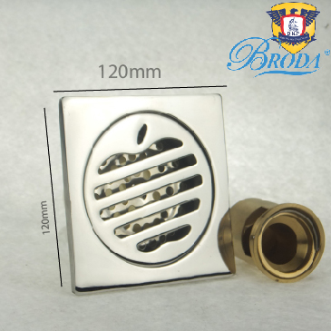 PHỄU THU SÀN CHỐNG HÔI FAHKLER 12X12CM INOX 8009-3