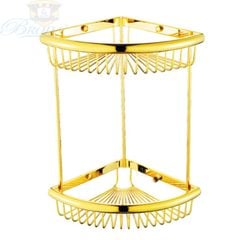 KỆ GÓC 2 TẦNG INOX MẠ VÀNG FAHKLER
