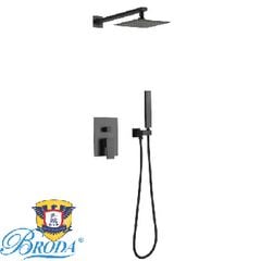 Bộ sen tắm nóng lạnh âm tường Mầu Đen BRODA