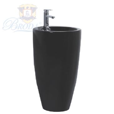 Chậu rửa lavabo liền khối mầu đen 133-1