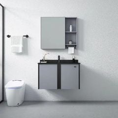 Bộ Tủ Chậu Lavabo Nhôm Kèm Gương    BRODA LT-JV31