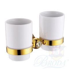 Kệ ly đôi  vàng đế đá 6009