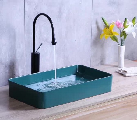 LAVABO TÔ đặt bàn màu xanh BRODA