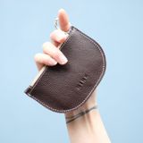  Ví mini da thật đựng tiền và thẻ hoặc làm móc chìa khóa nhiều màu LS06 MINK 