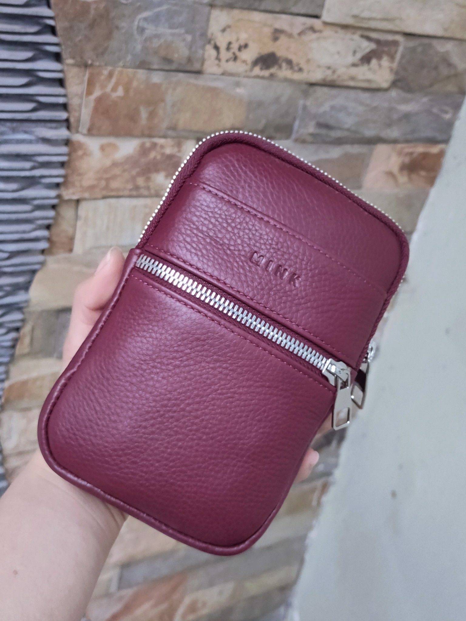  KY07-93- ANNE - Túi đeo chéo  Màu đỏ tía 