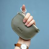  Ví mini da thật đựng tiền và thẻ hoặc làm móc chìa khóa nhiều màu LS06 MINK 