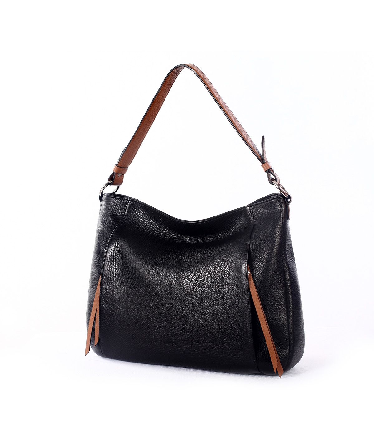  PATOO HOBO - Túi xách nữ đẹp da thật cao cấp màu đen pha nâu - FP11-102 