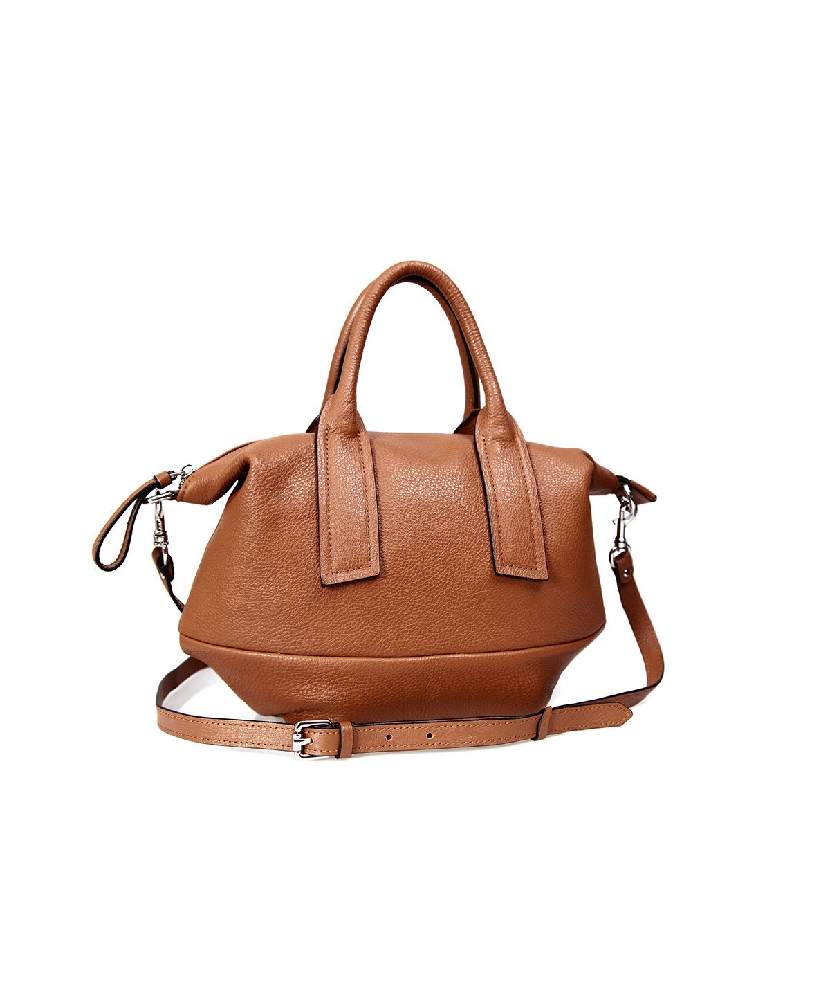  ELMO CROSSBODY - IN NATURAL MILLED LEATHER - BROWN- FQ16-20 