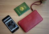  IY01-34 - KANDY Clutch - Cầm tay da bò thật - Màu đỏ 