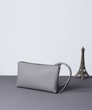  VÍ CẦM TAY-MABEL CLUTCH - CLUTCH CẦM TAY KHÓA KÉO NỮ BẰNG DA THẬT MÀU GHI- FQ19-11 