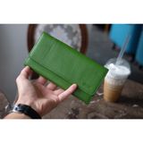  FINN - Ví 2 gấp nữ da thật dáng dài có quai đeo chéo HP72 