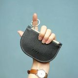  Ví mini da thật đựng tiền và thẻ hoặc làm móc chìa khóa nhiều màu LS06 MINK 
