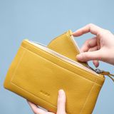  TIN - Clutch ví nữ cầm tay da thật nguyên tấm lớp 1 cao cấp nhiều màu LS11 