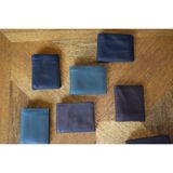  CALIN- Ví nam da bò tự nhiên màu xanh lá đậm - HX25-61 