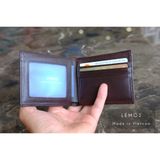  Ví nam Oppa da bò thật dáng ngang - Màu nâu - HX23-20 