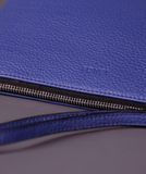  MABEL CLUTCH - CLUTCH CẦM TAY KHÓA KÉO NỮ BẰNG DA THẬT MÀU XANH DA TRỜI - FQ19-771 