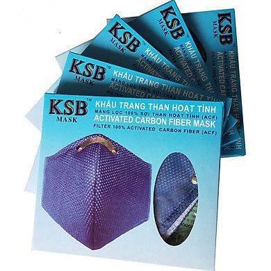  Bộ 5 Khẩu trang than hoạt tính cao cấp KSB - (5 cái) 