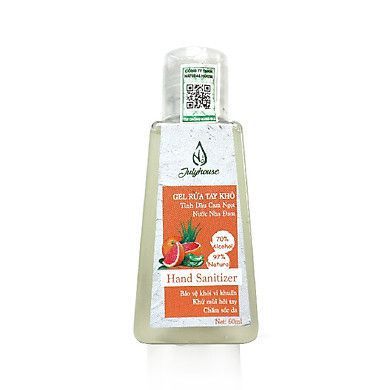  Gel rửa tay khô tinh dầu Cam và Nha Đam 60ml 