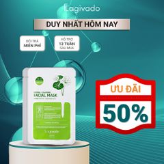 Combo 5 mặt nạ dưỡng da giảm dầu và mụn rau má Hàn Quốc Lagivado Facial Mask dạng giấy 23g/miếng