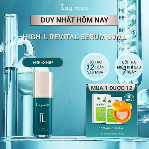 [Nhập mã LAGI100T12 giảm 100K] Serum dưỡng trắng da, giúp trẻ hóa và đều màu Lagivado High - L Revital - 50ml