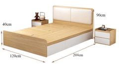 Giường hộc kéo 1m2 thiết kế hiện đại AMIZ GN-2258