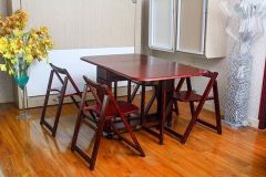 Bàn Ăn Xếp Gọn 4 Ghế (Nâu)