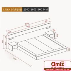 Giường Ngủ Hiện Đại Bắc Âu AMIZ-006