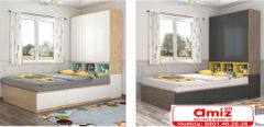 Giường Ngủ Kết Hợp Tủ Áo AMIZ-012