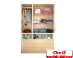 Giường Ngủ Kết Hợp Tủ Áo AMIZ-012