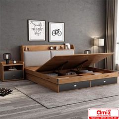 Giường ngủ nhỏ gọn phong cách Bắc Âu AMIZ- 016