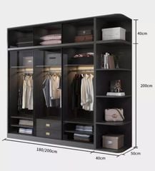 Tủ Quần Áo Nhôm Kính Hiện Đại TQA-085