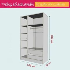 Tủ Quần Áo Cho Bé Clarinio