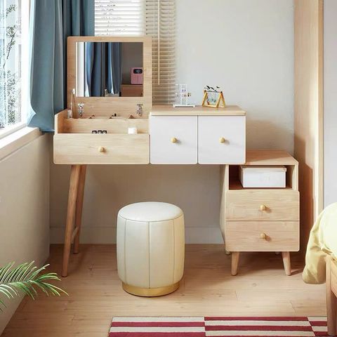 Bàn Trang Điểm Bằng Gỗ Phong Cách Bắc Âu AMIZ - 003