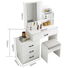 Bàn Trang Điểm Đẹp Bằng Gỗ Hiện Đại AMIZ-004