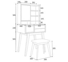 Bàn Trang Điểm Nhỏ Gọn Phong Cách Hiện Đại AMIZ-013