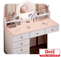 Bàn Phấn Đèn Led Gỗ MDF Cao Cấp AMIZ-020