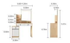 Bàn Trang Điểm Gỗ Công Nghiệp Thiết Kế Nhỏ Gọn AMIZ-024