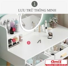 Bàn Trang Điểm Đẹp Thiết Kế Đơn Giản AMIZ-025