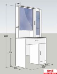 Bàn Trang Điểm Gỗ Phòng Ngủ Hiện Đại AMIZ-030