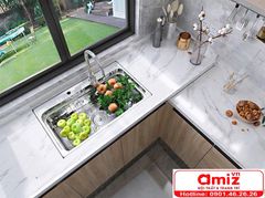 Mẫu tủ bếp gỗ đa chức năng AMIZ-001