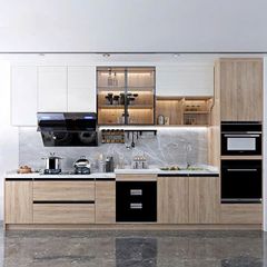 Mẫu tủ bếp gỗ đa chức năng AMIZ-001