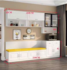 Tủ bếp đẹp hiện đại gỗ công nghiệp AMIZ-003