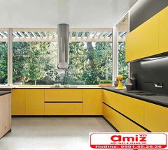 Hệ tủ bếp đa năng bằng gỗ sang trọng AMIZ-007