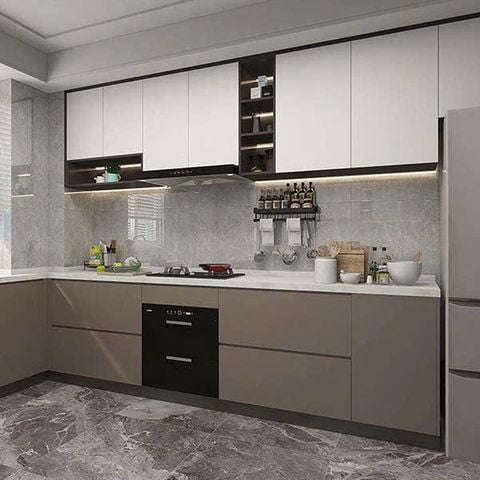 Tủ bếp gỗ thông minh hệ module cao cấp AMIZ-009